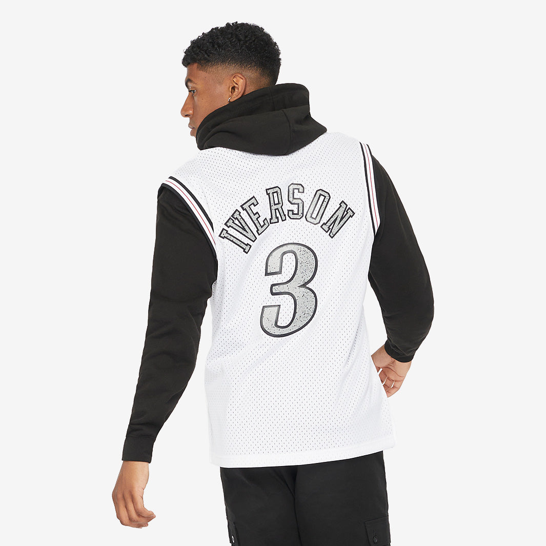 Allen Iverson 2000 Cracked Cement Swingman Jersey