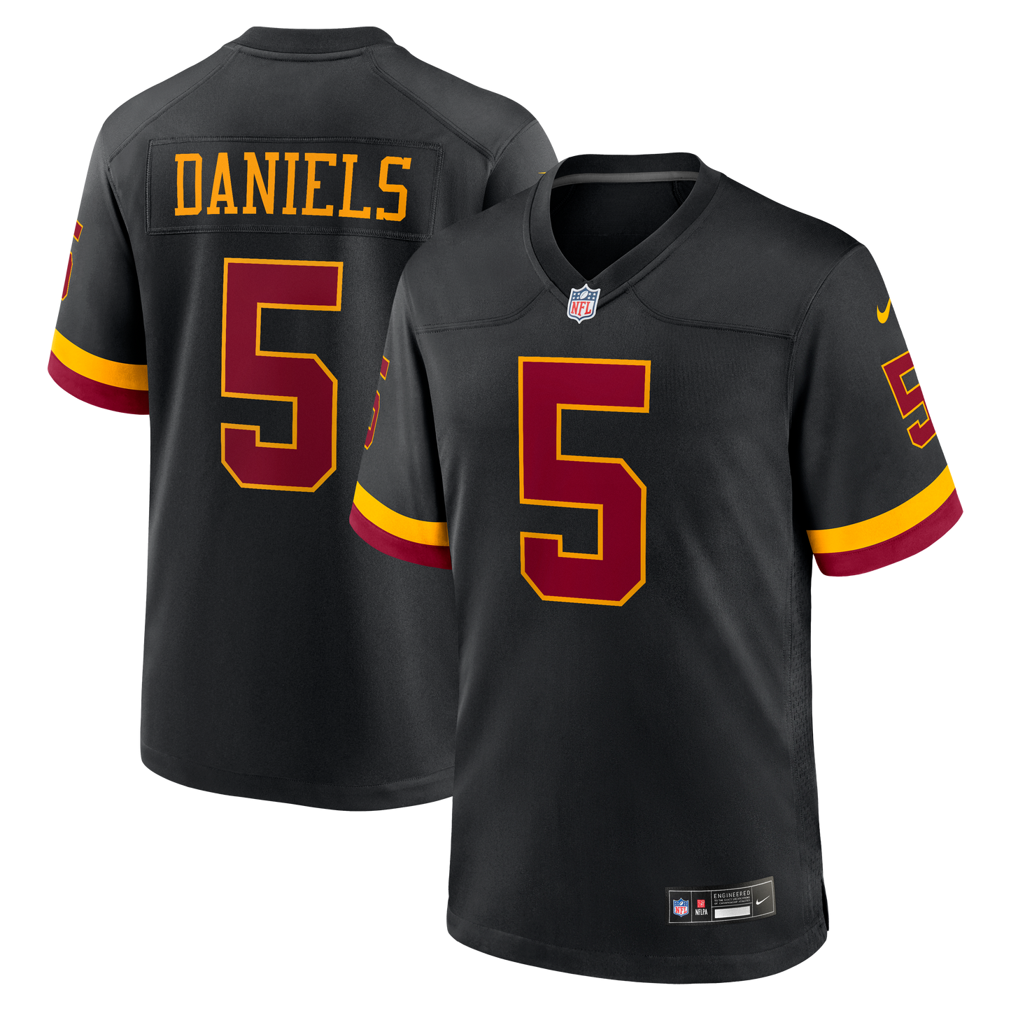 Washington Commanders Jayden Daniels Alternate Game Jersey Black