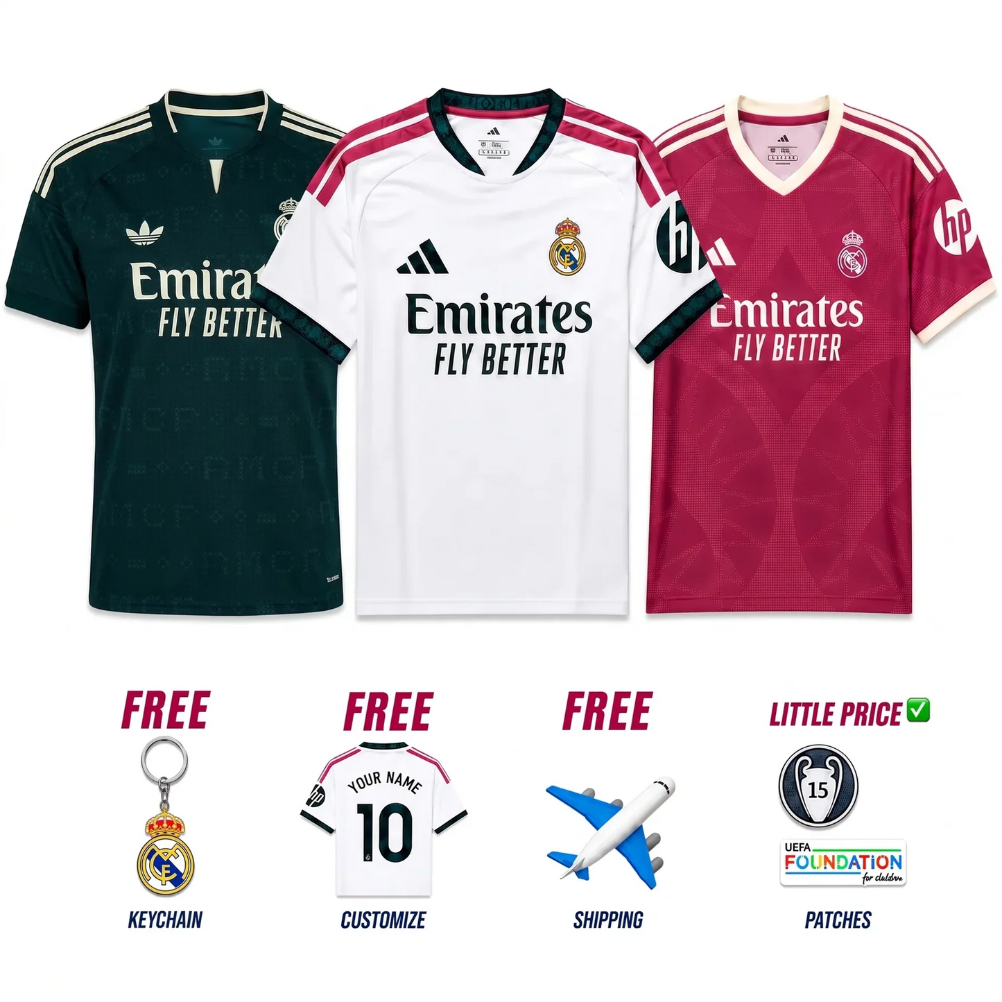 Combo Home, Away and Third 26/27 Fan Shirt