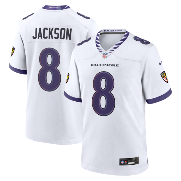 Lamar Jackson Game Jersey White