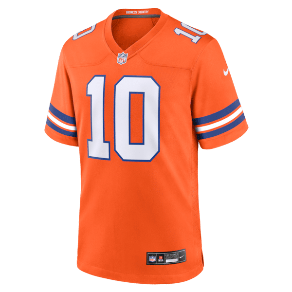 Bo Nix Mile High Collection 1977 Throwback Game Jersey Orange