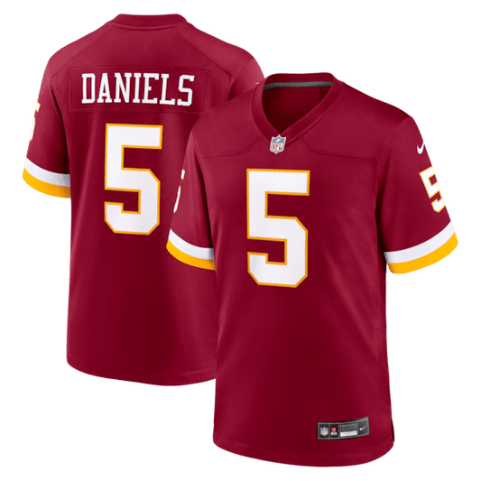 Jayden Daniels Game Jersey Burgundy
