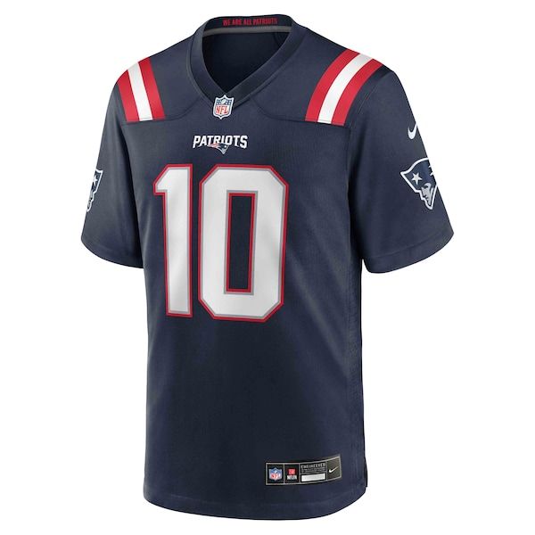 Drake Maye Game Jersey Navy