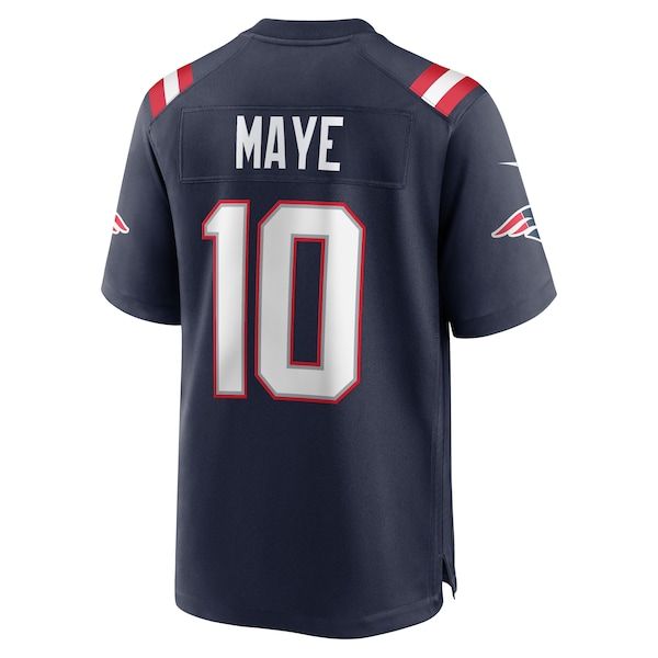 Drake Maye Game Jersey Navy