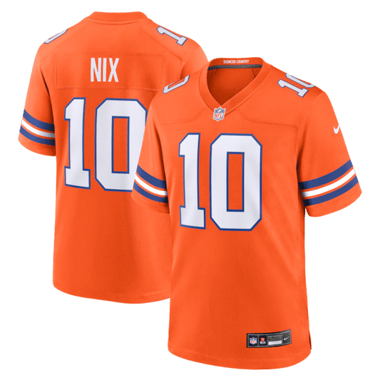 Bo Nix Mile High Collection 1977 Throwback Game Jersey Orange
