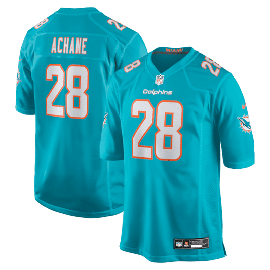 De'Von Achane Game Jersey Aqua