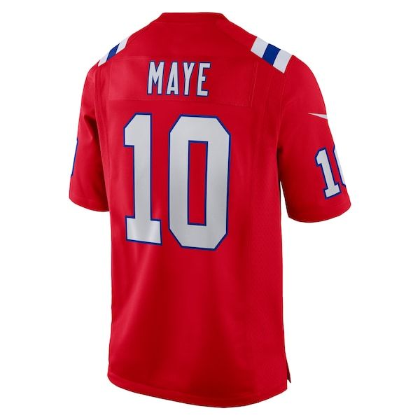 Drake Maye Game Jersey Red