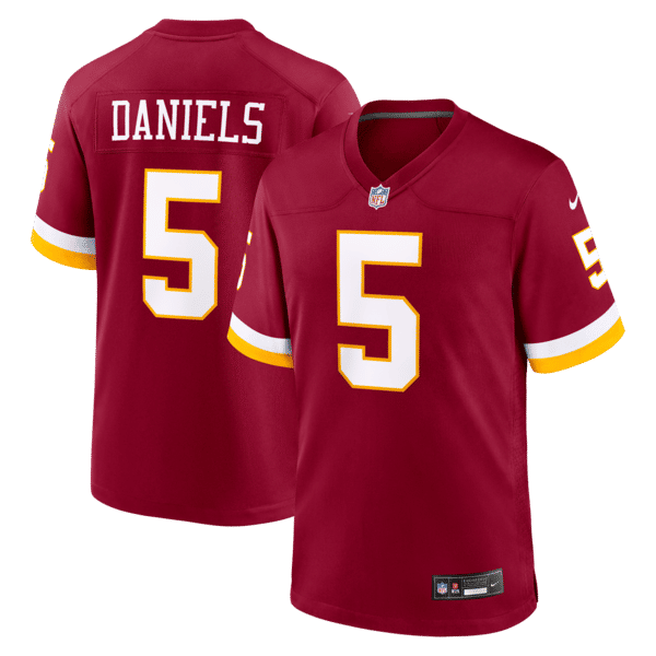 Jayden Daniels Game Jersey Burgundy