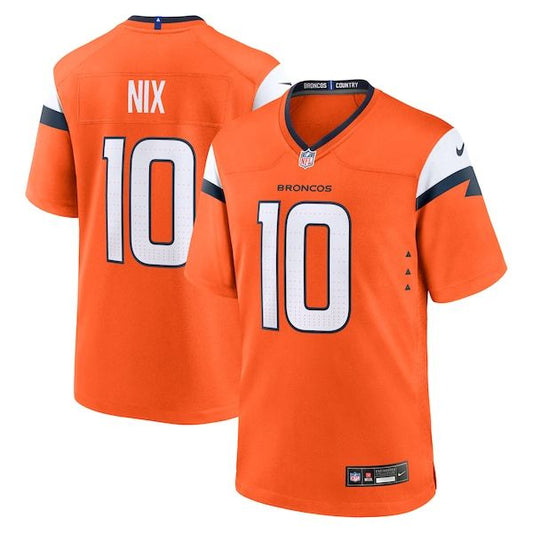 Bo Nix Game Jersey Orange