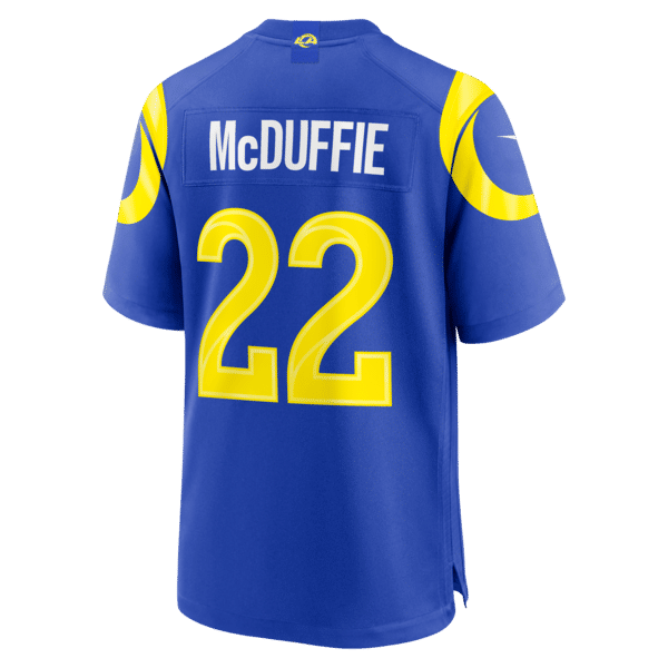 Trent McDuffie Game Jersey Royal
