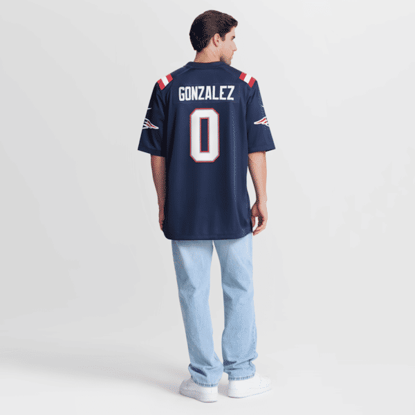 Christian Gonzalez Game Jersey Navy