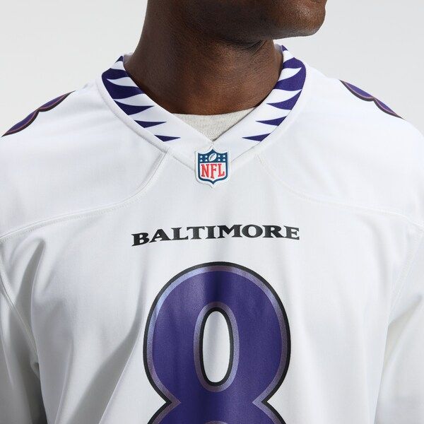 Lamar Jackson Game Jersey White