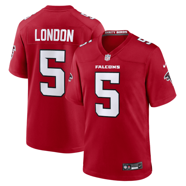 Drake London Game Jersey Red