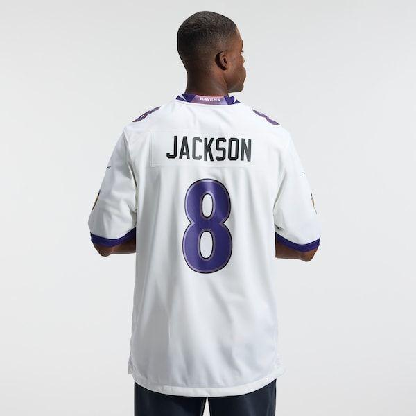Lamar Jackson Game Jersey White