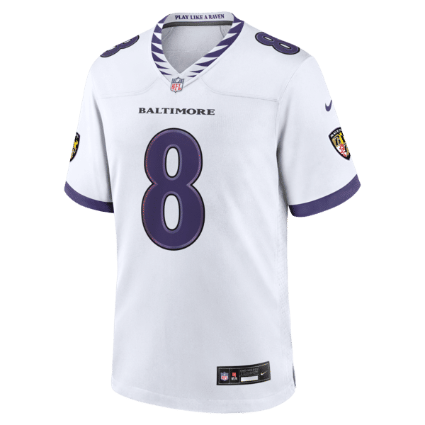 Lamar Jackson Game Jersey White
