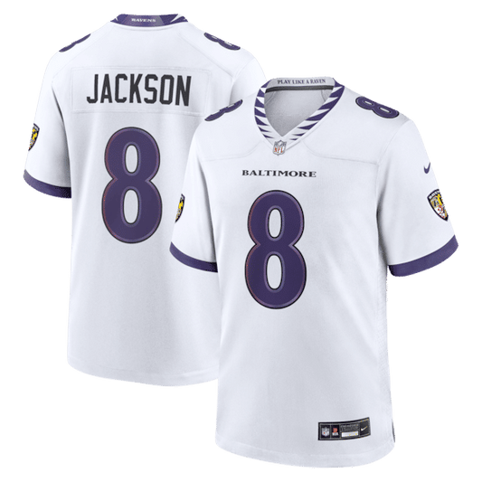 Lamar Jackson Game Jersey White