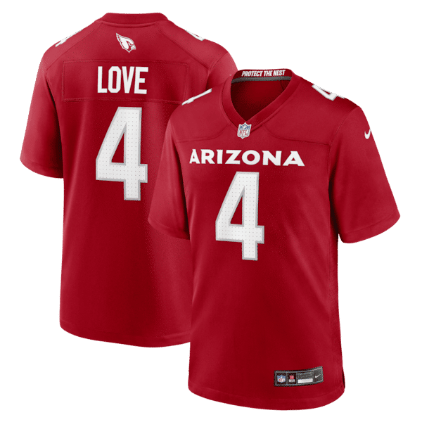 Jeremiyah Love 2026 NFL Draft First Round Pick No. 3 Game Jersey Cardinal