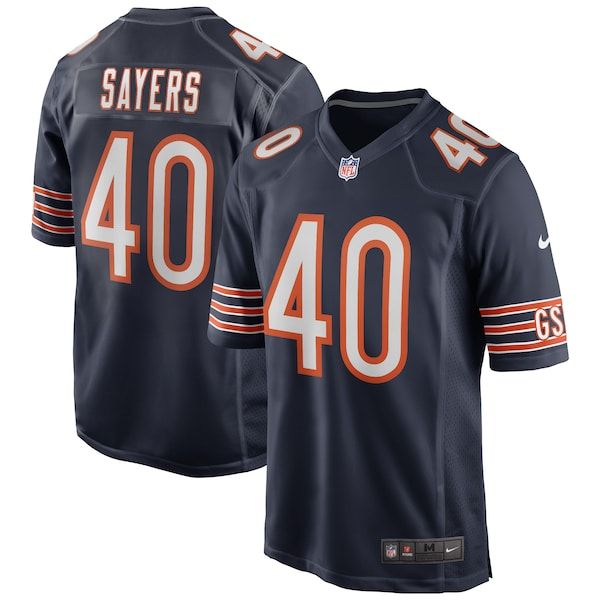 Gale Sayers Retired Player Game Jersey Navy
