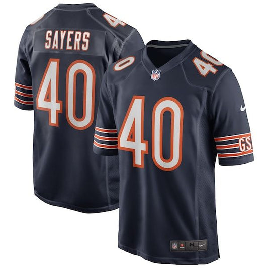 Gale Sayers Retired Player Game Jersey Navy