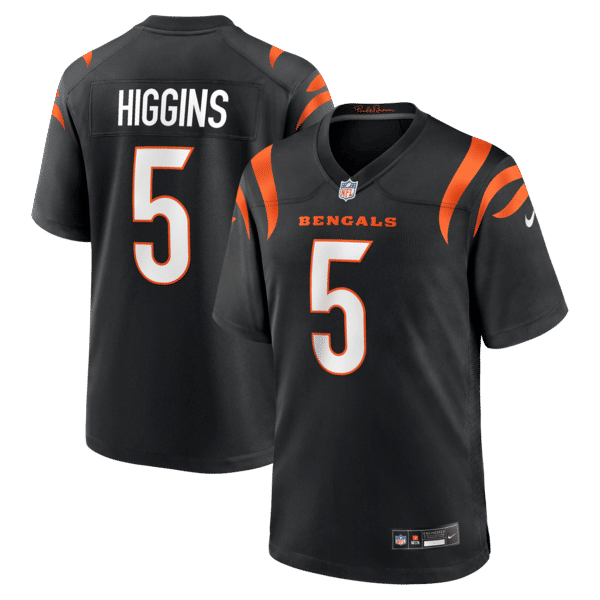 Tee Higgins Game Jersey Black