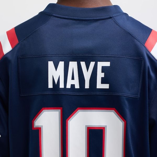 Drake Maye Game Jersey Navy