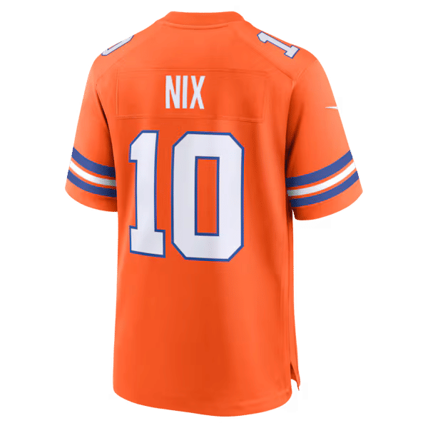Bo Nix Mile High Collection 1977 Throwback Game Jersey Orange