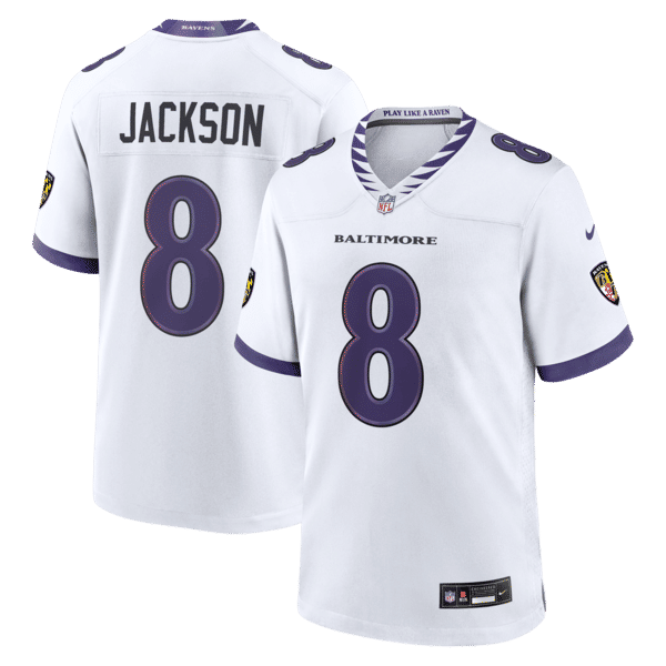 Lamar Jackson Game Jersey White
