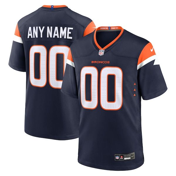 Alternate Mile High Collection Custom Game Jersey Navy