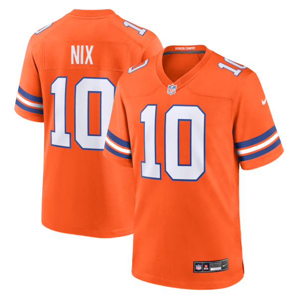 Bo Nix Mile High Collection 1977 Throwback Game Jersey Orange