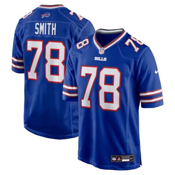 Bruce Smith Game Retired Player Jersey Royal
