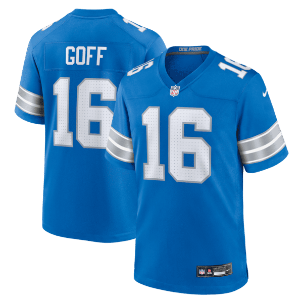 Jared Goff Game Jersey Blue