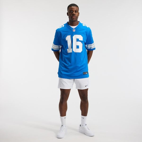 Jared Goff Game Jersey Blue